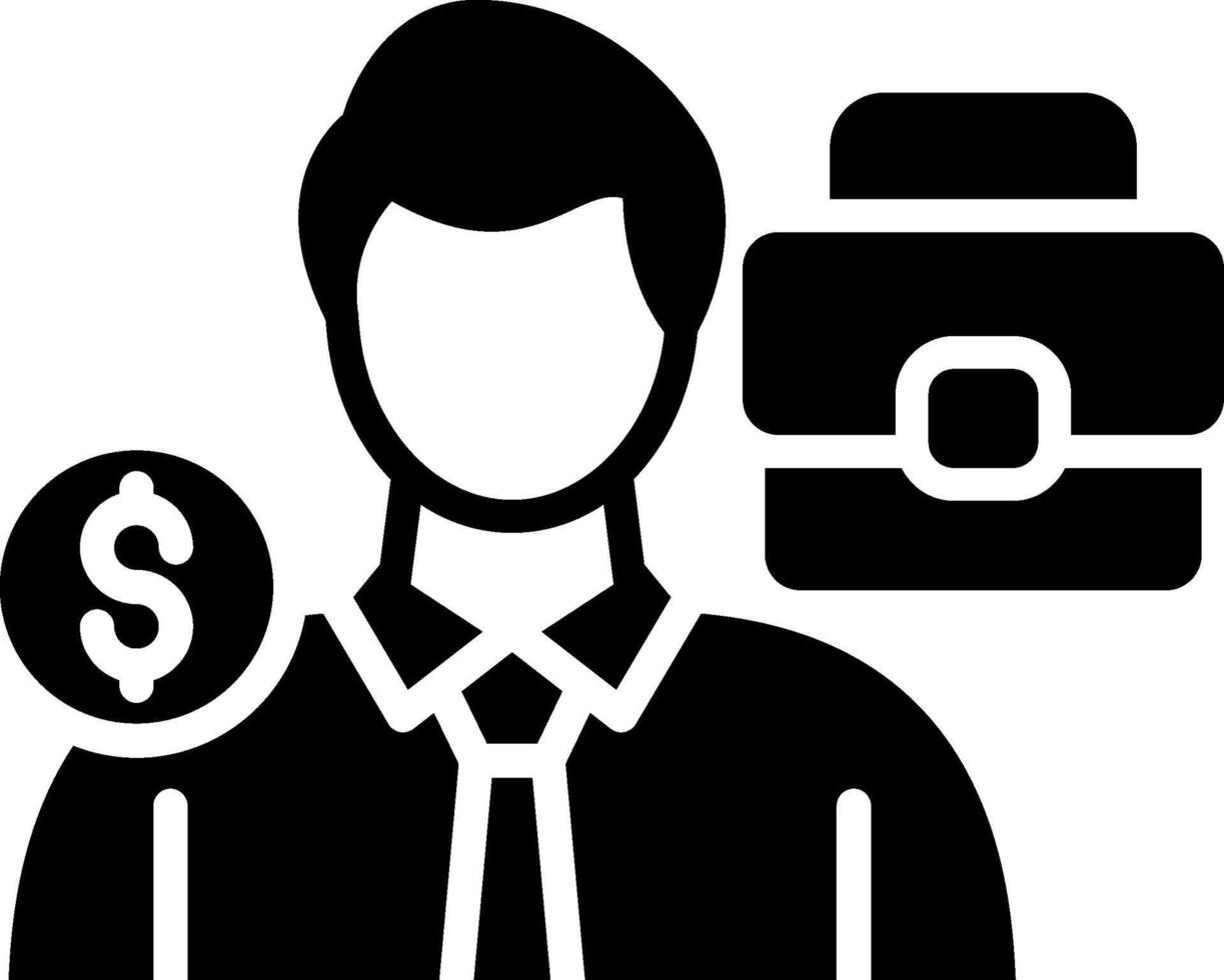 Investor Glyph Icon Design vector
