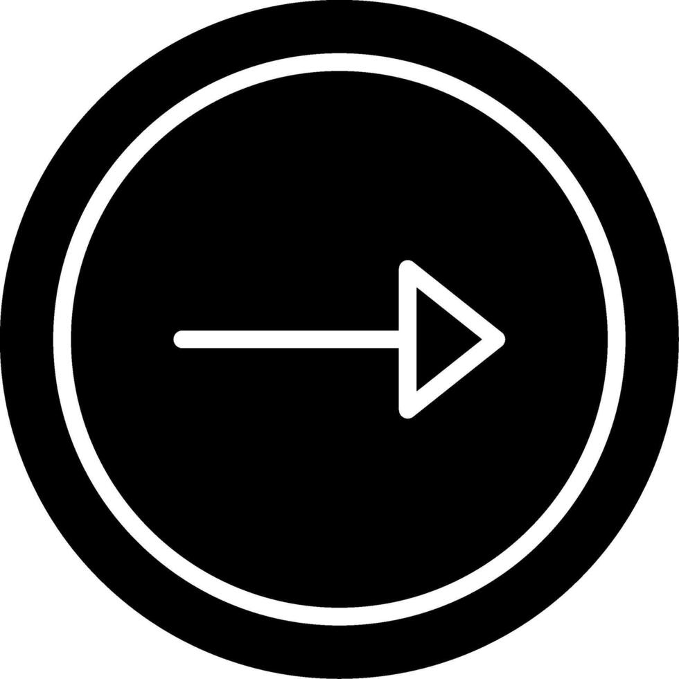 Next Glyph Icon Design vector