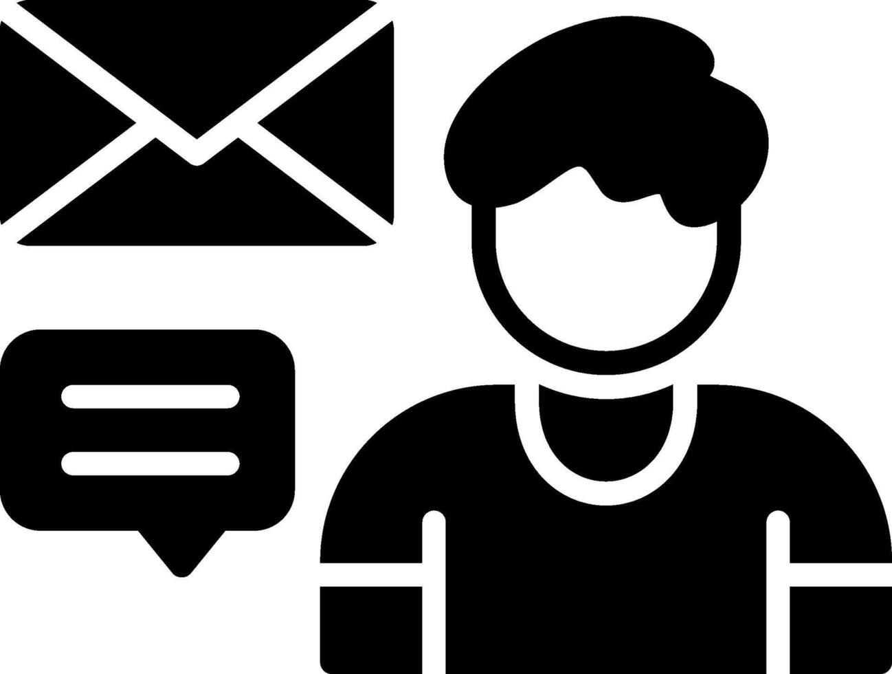 Message Glyph Icon Design vector