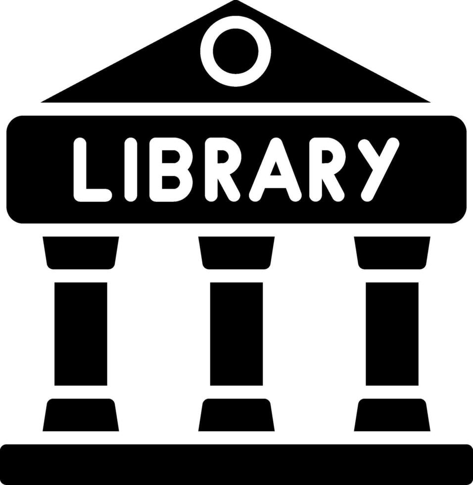 Library Glyph Icon Design vector