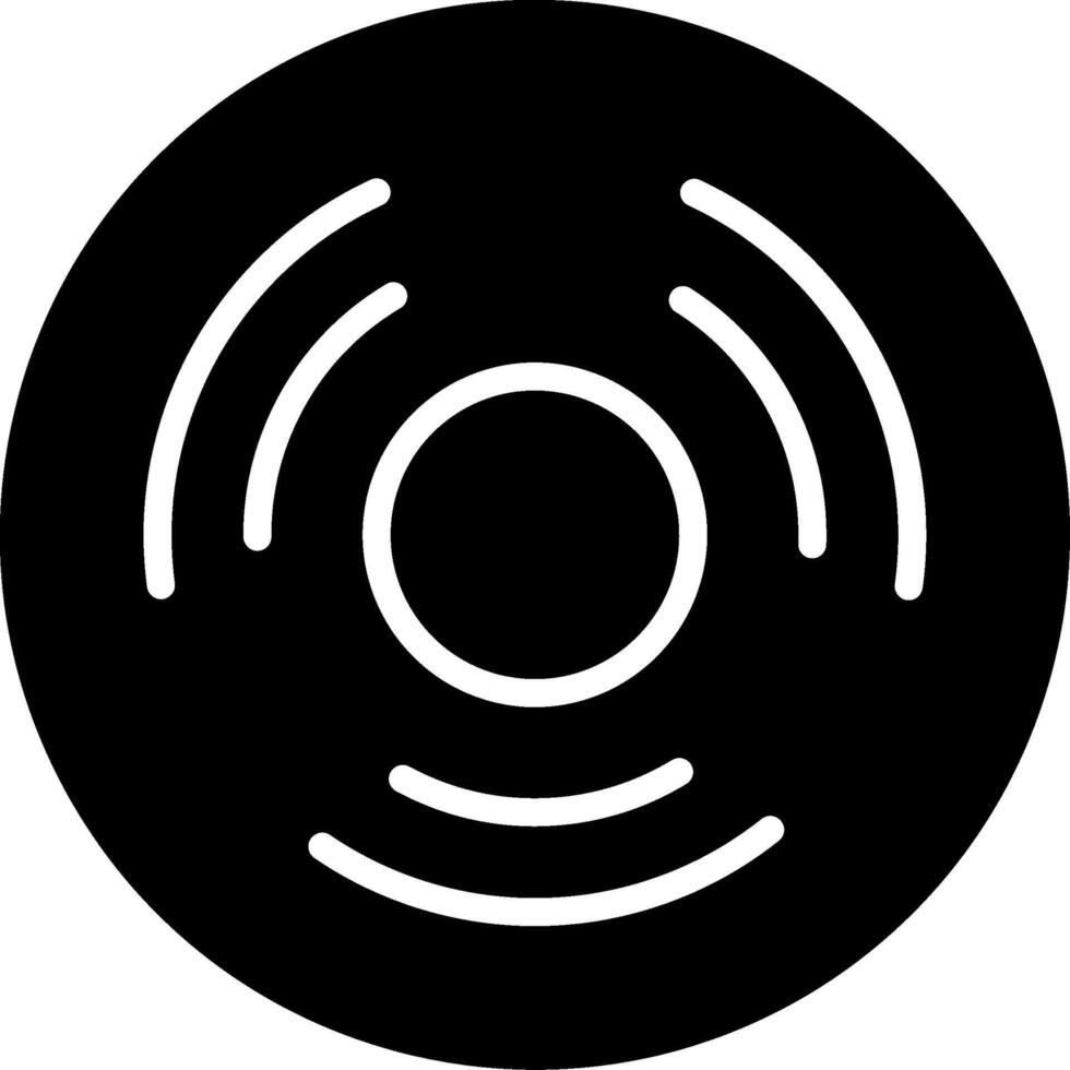 Disc Glyph Icon Design vector