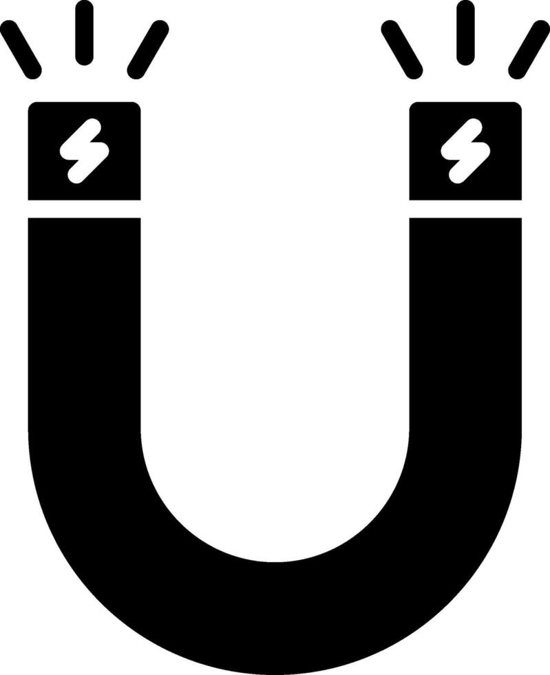 Magnetism Glyph Icon Design vector