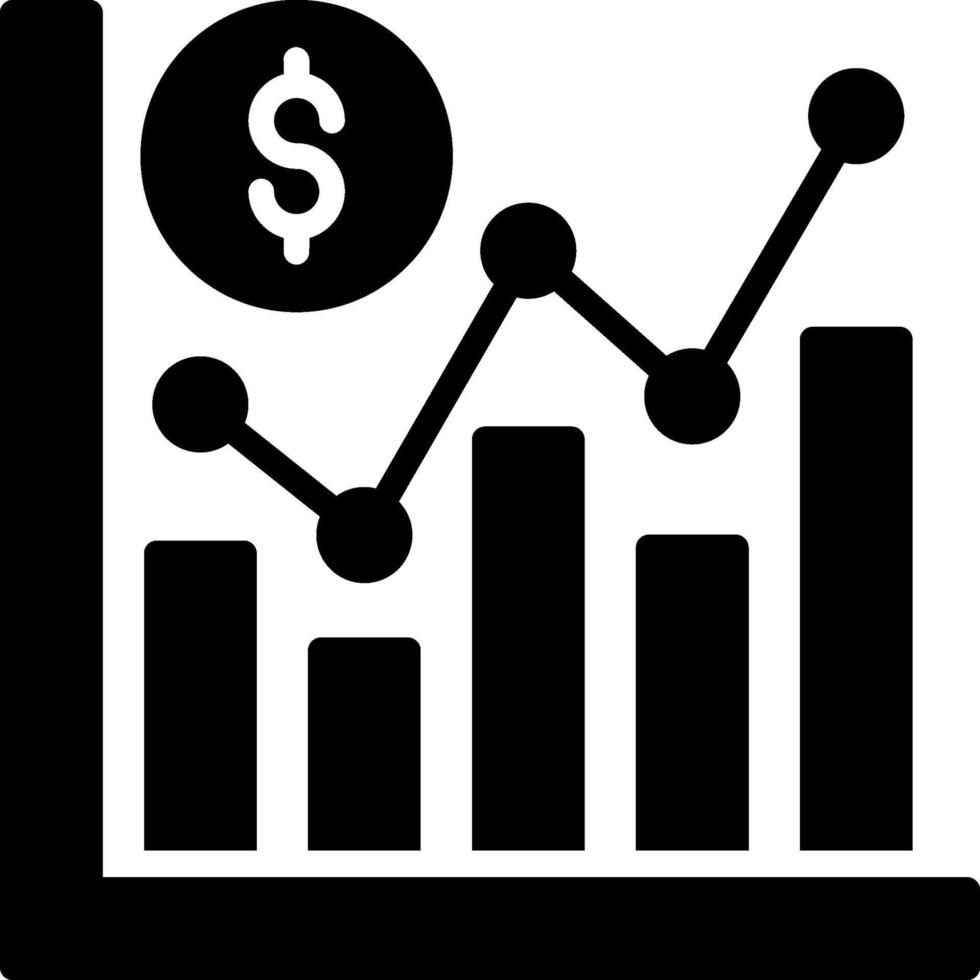 Analytics Glyph Icon Design vector