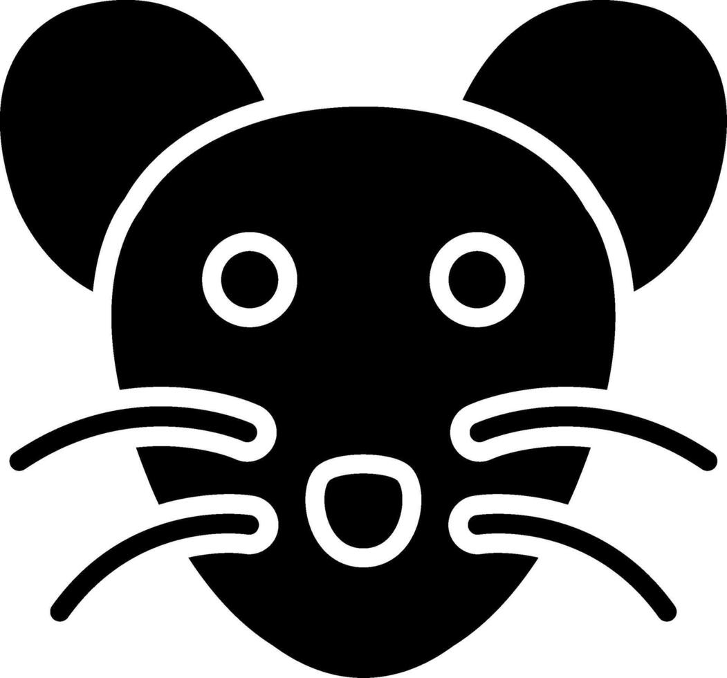 Rat Glyph Icon Design vector