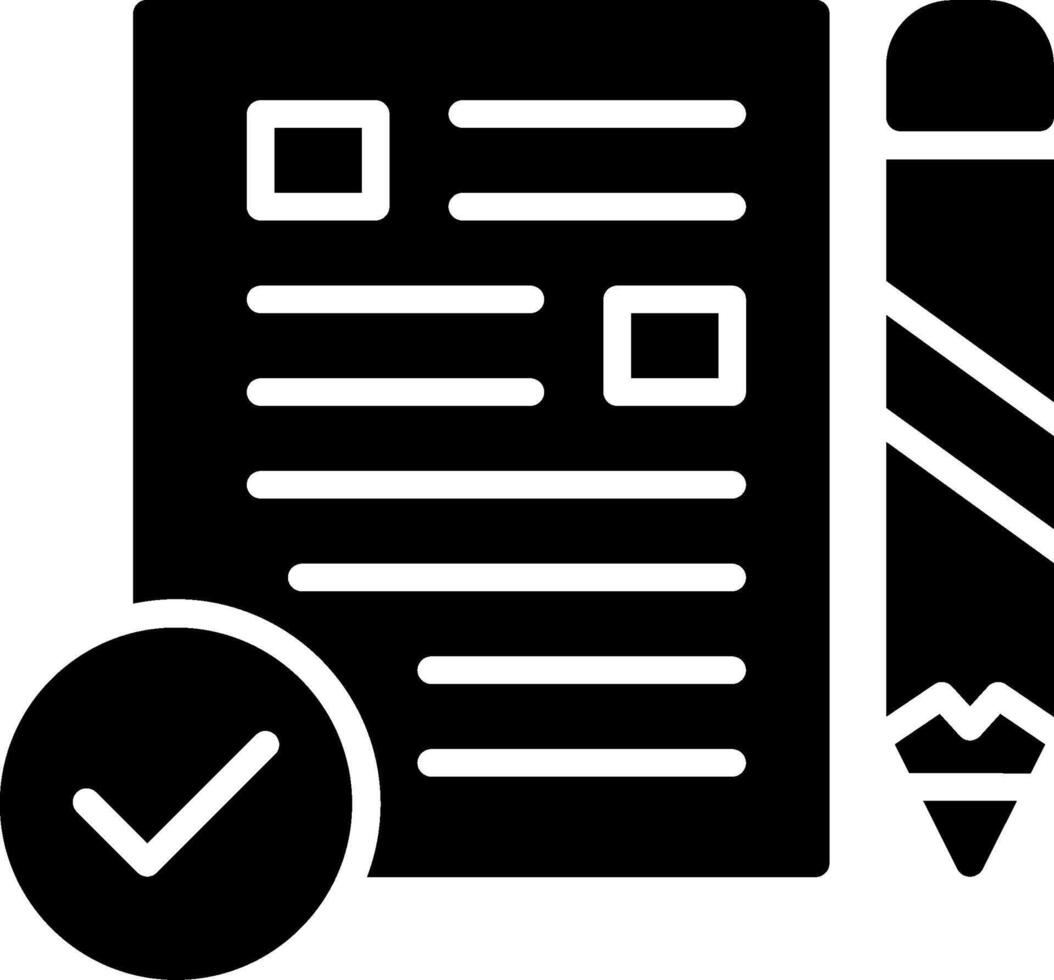 Registration Form Glyph Icon Design vector