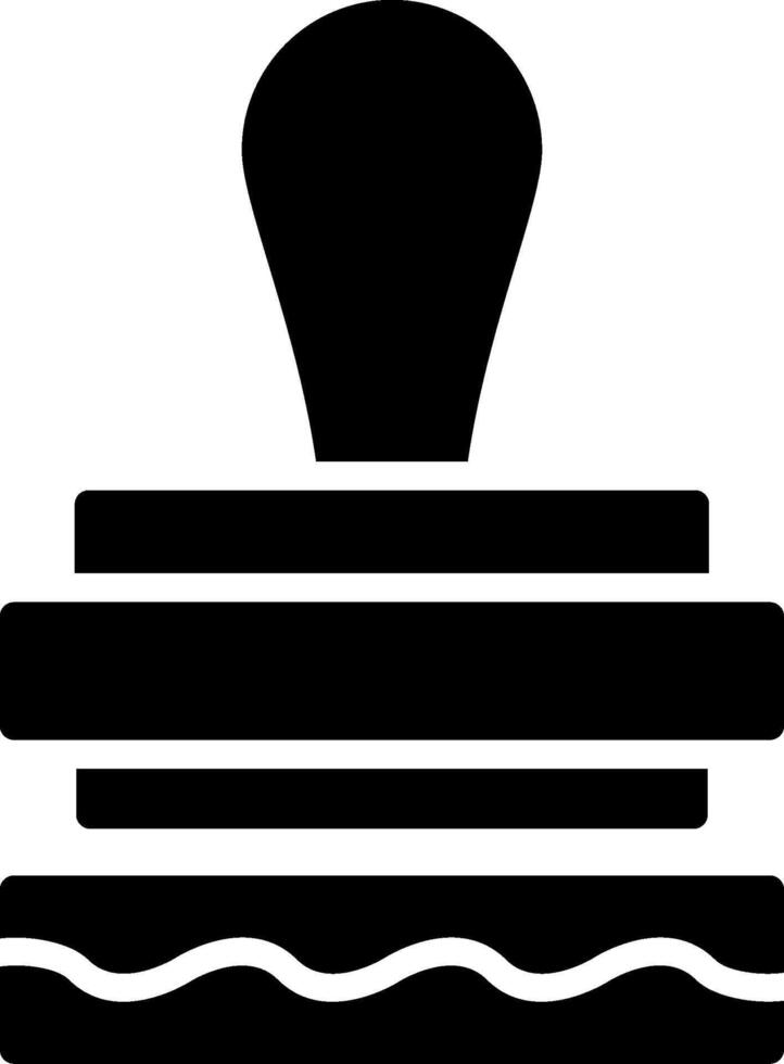 Stamp Glyph Icon Design vector