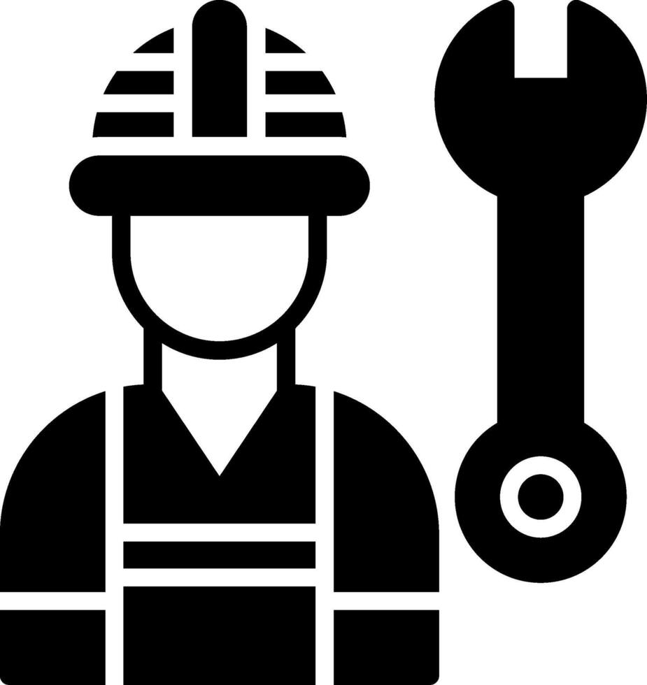 Worker Glyph Icon Design vector