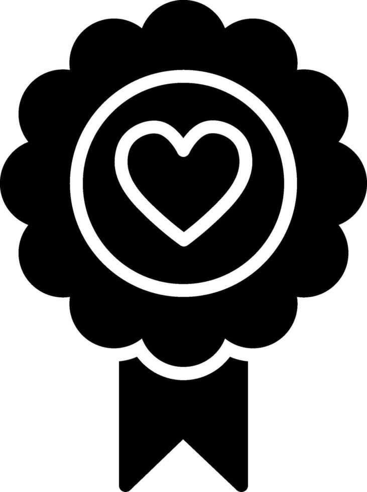 Badge Glyph Icon Design vector