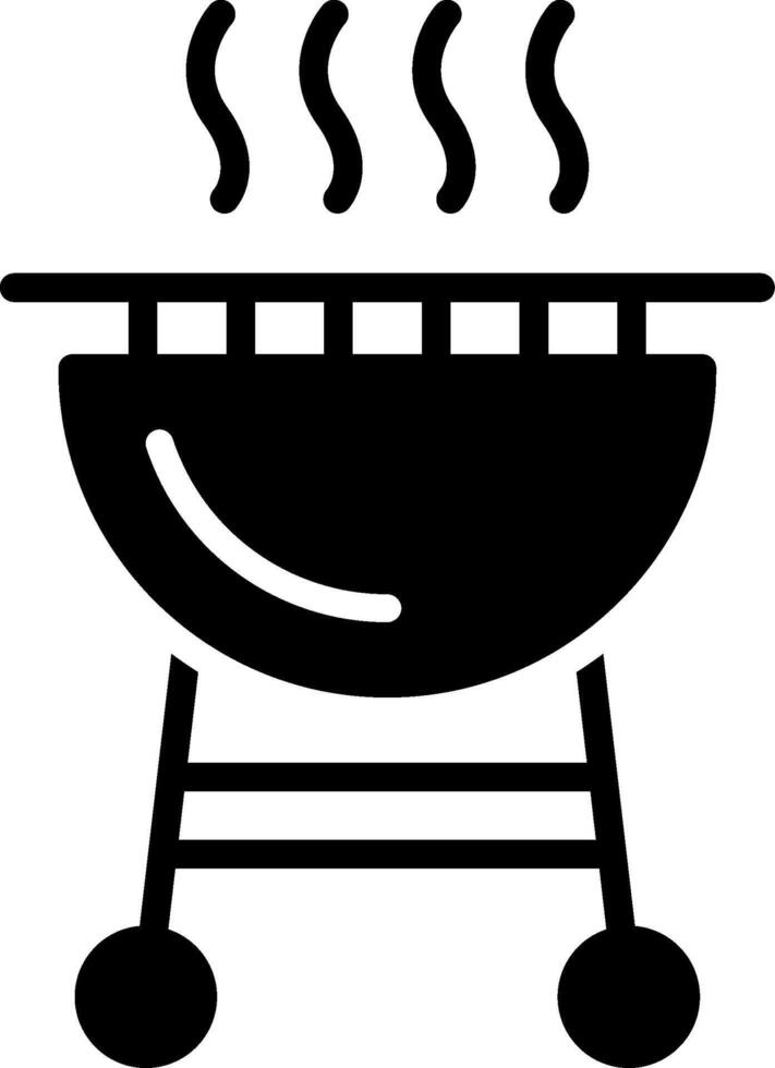 Barbecue Glyph Icon Design vector