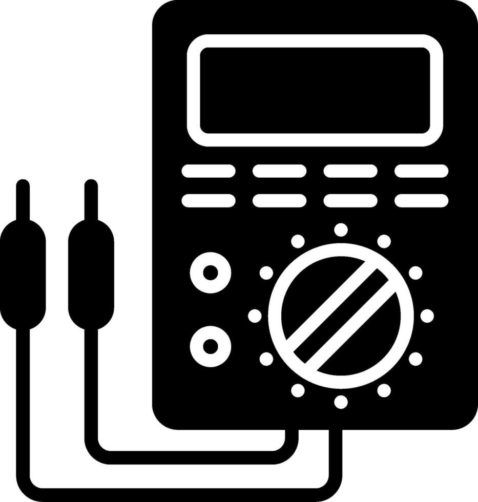 Voltmeter Glyph Icon Design vector