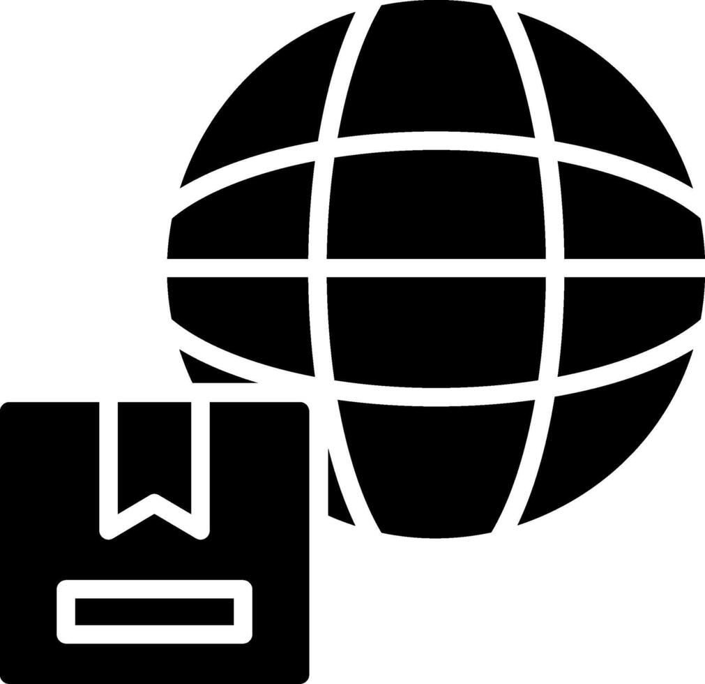 Worldwide Glyph Icon Design vector