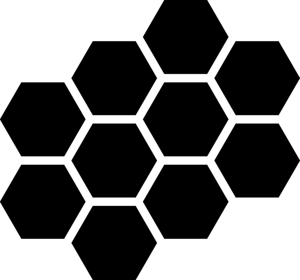 Honey Comb Glyph Icon Design vector