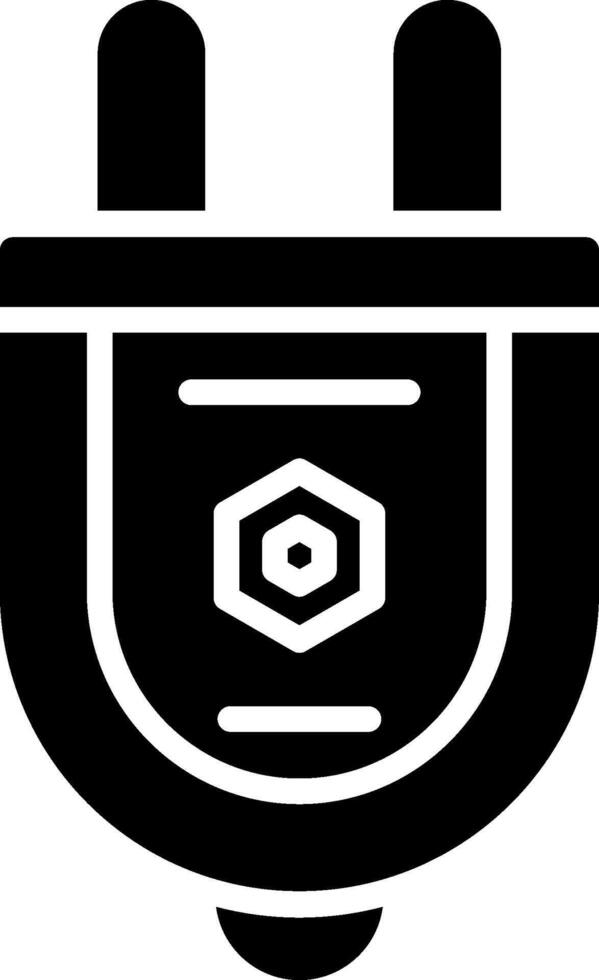 Plug Glyph Icon Design vector
