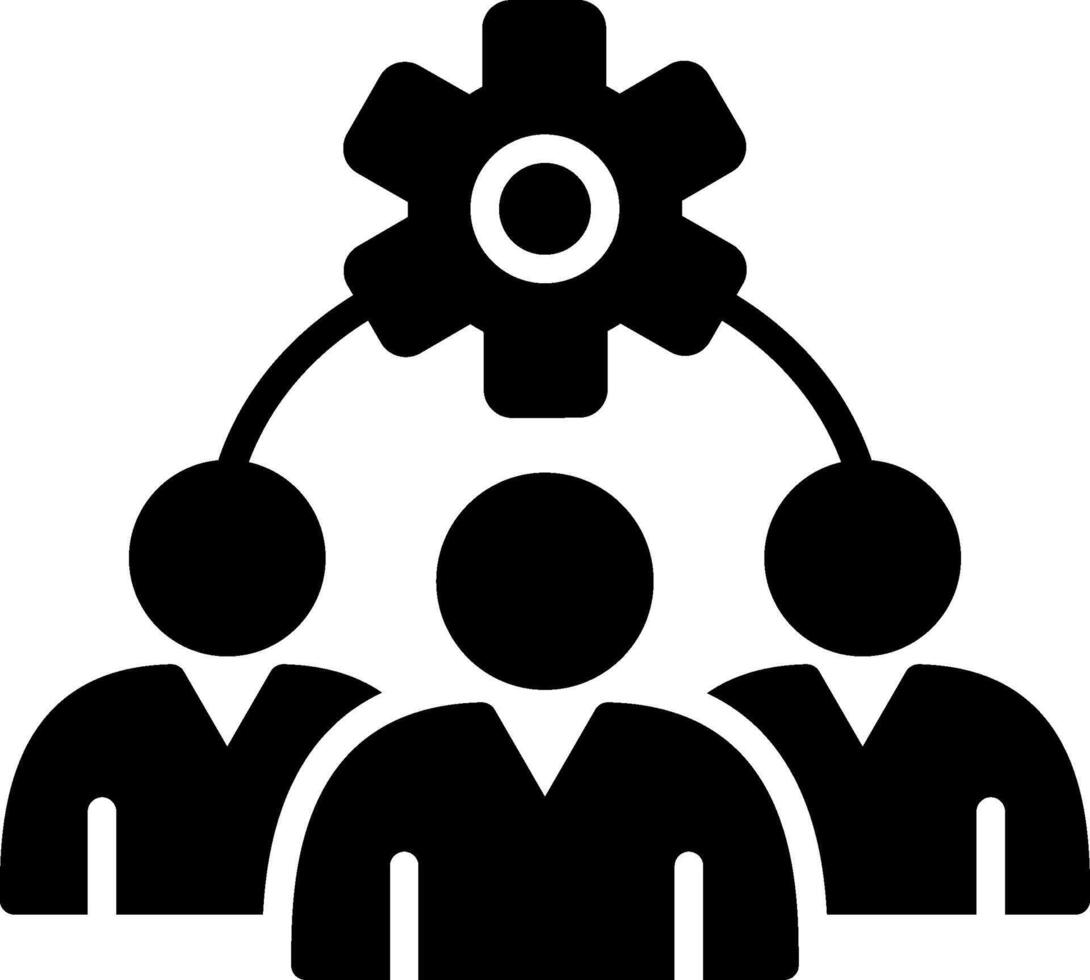 Team Member Glyph Icon Design vector