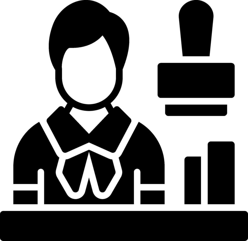 Advocate Glyph Icon Design vector