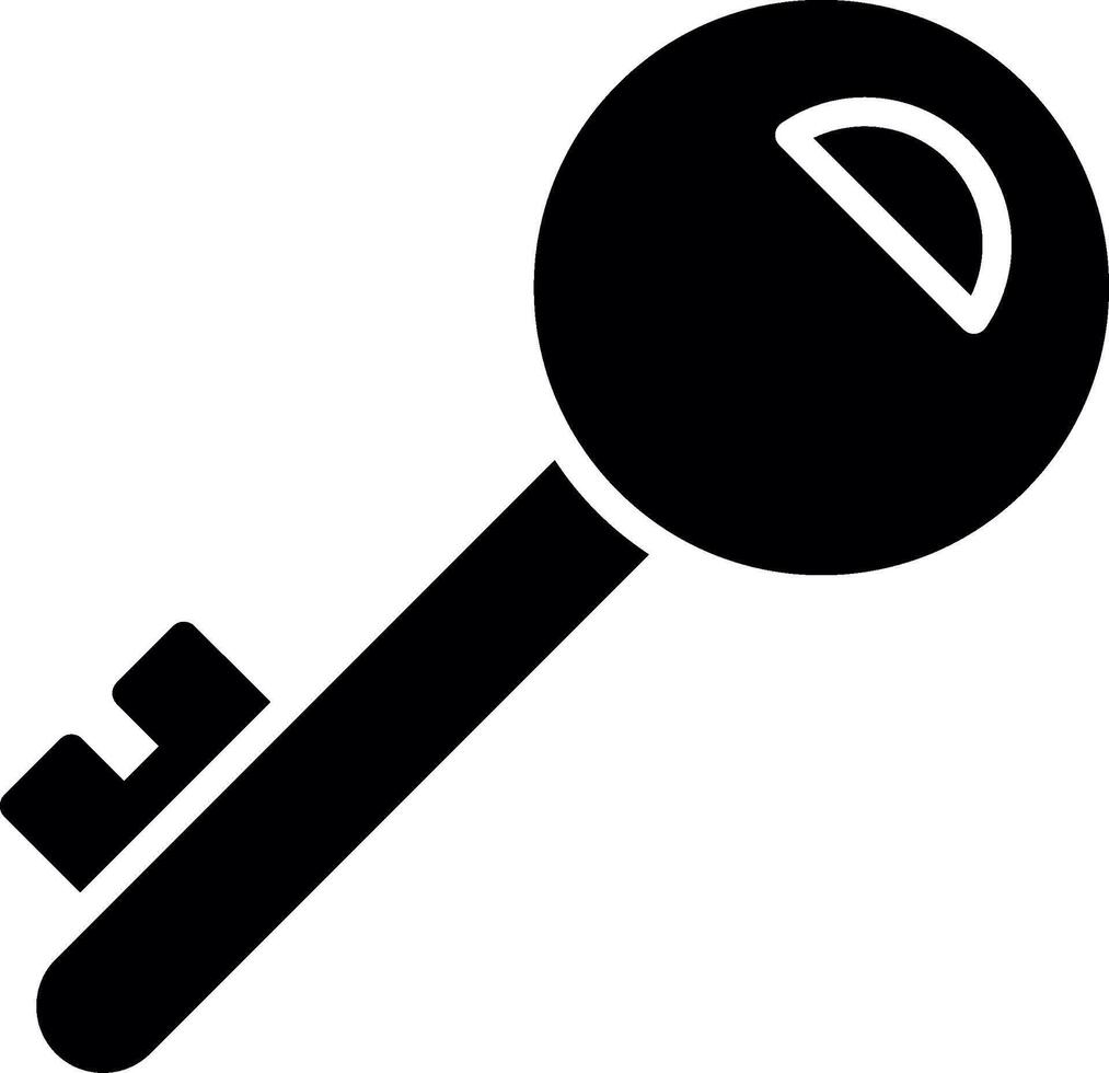 Key Glyph Icon Design vector
