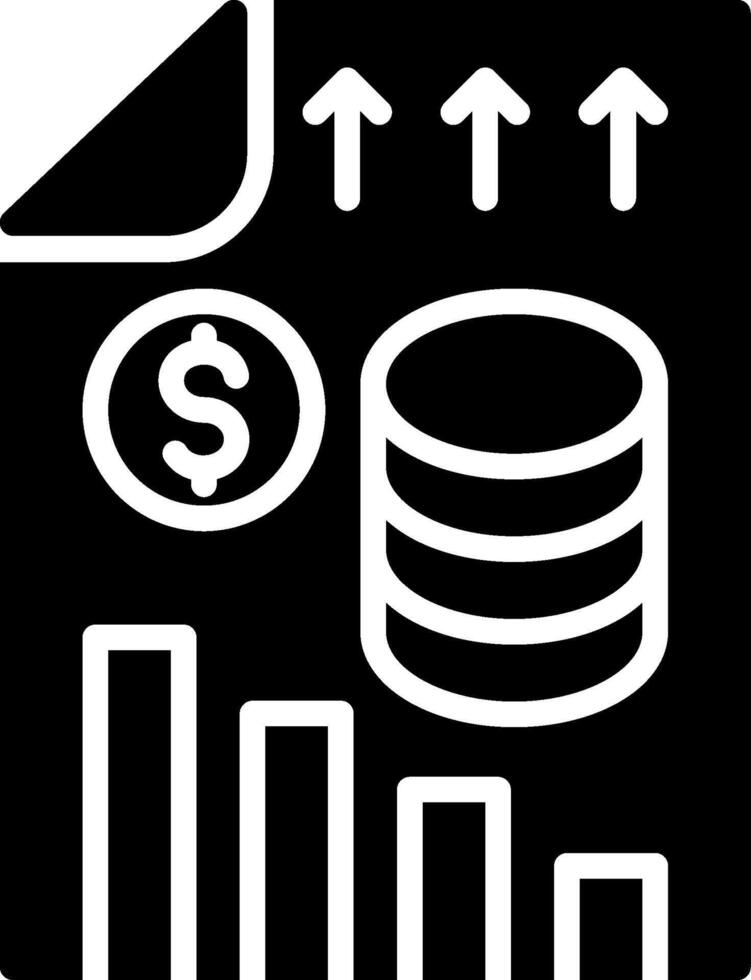 Investment Glyph Icon Design vector