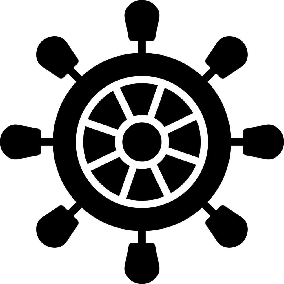 Helm Glyph Icon Design vector
