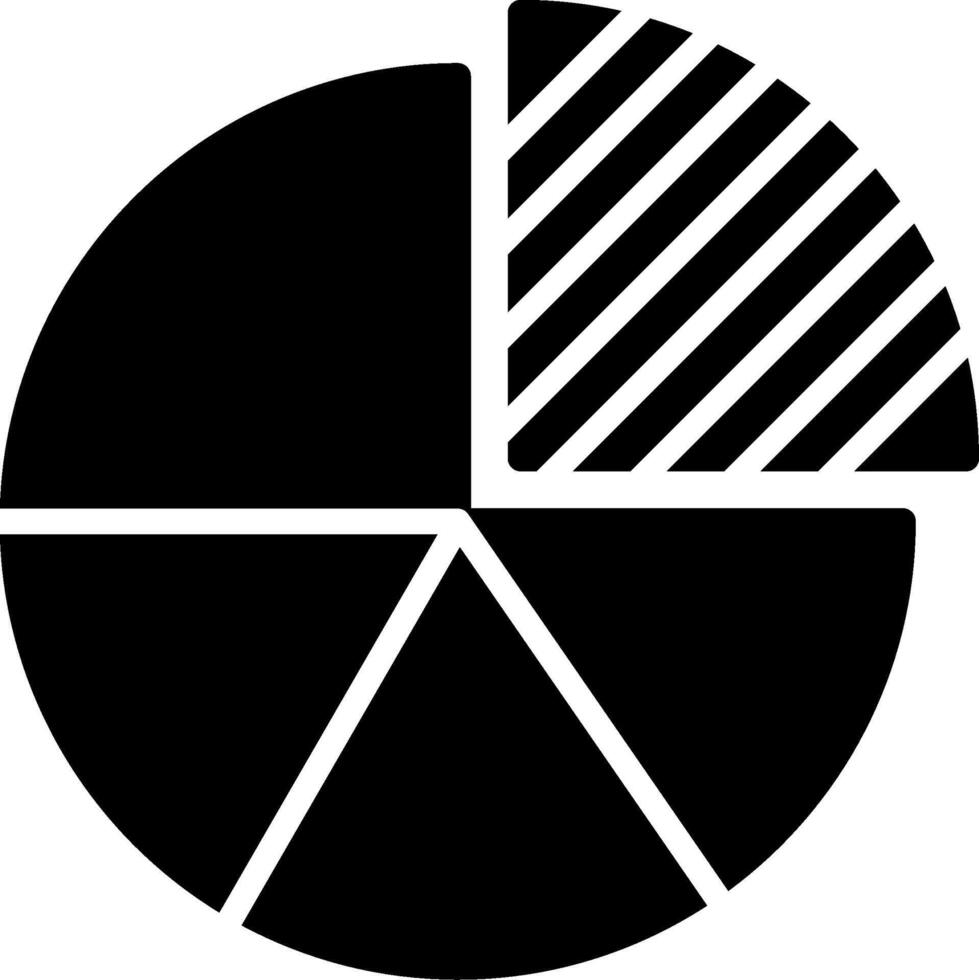 Pie Graph Glyph Icon Design vector