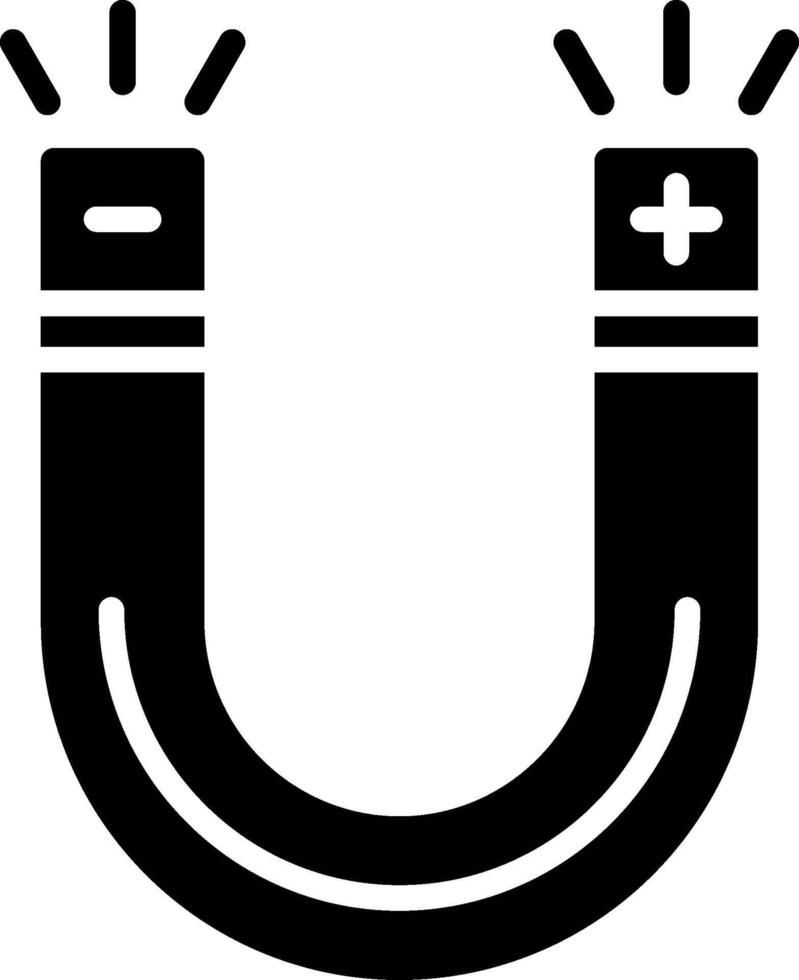 Magnet Glyph Icon Design vector