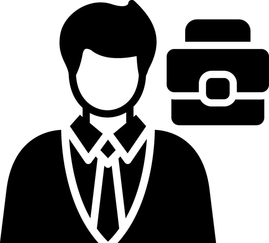 Businessman Glyph Icon Design vector
