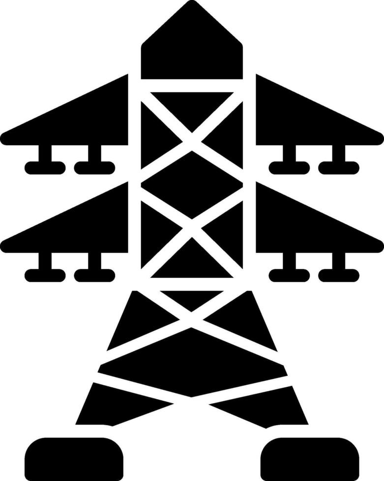 Power Tower Glyph Icon Design vector