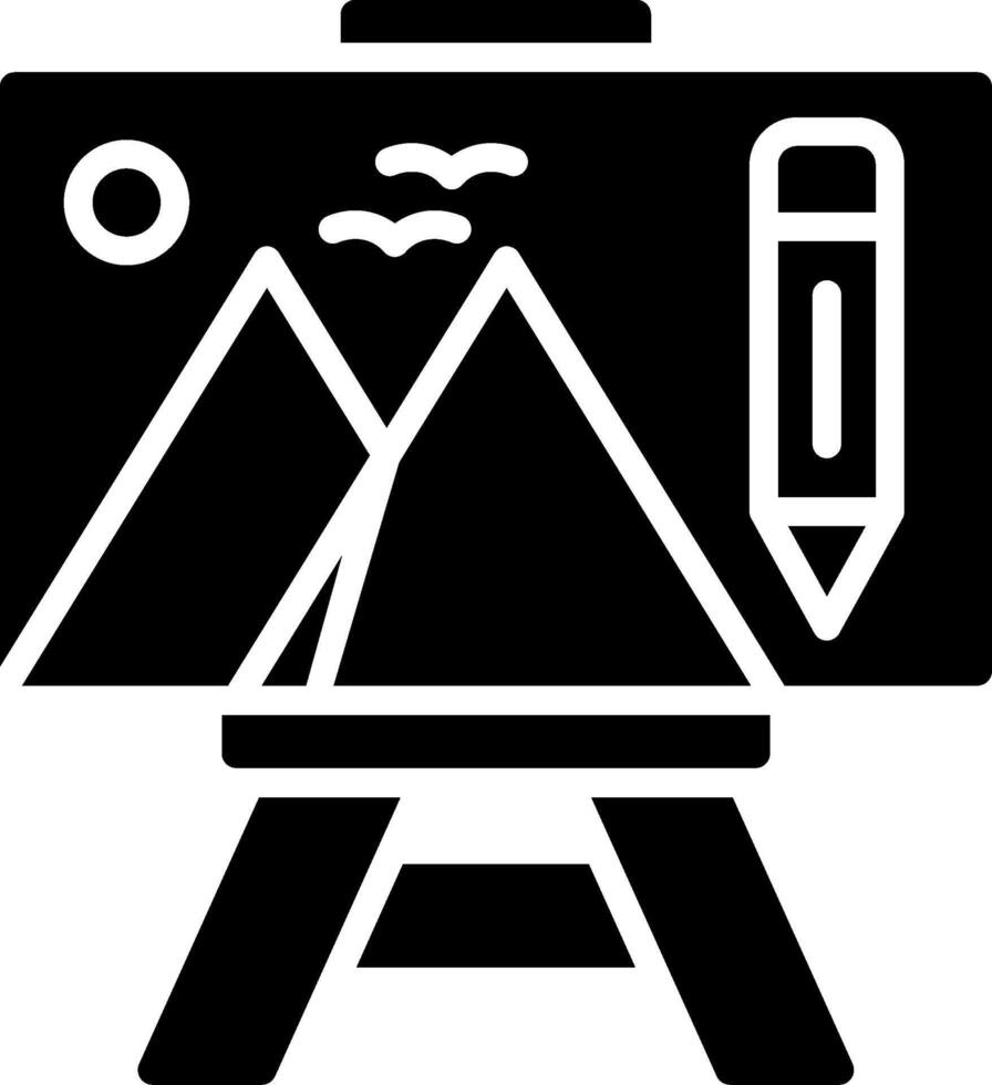 Canvas Glyph Icon Design vector