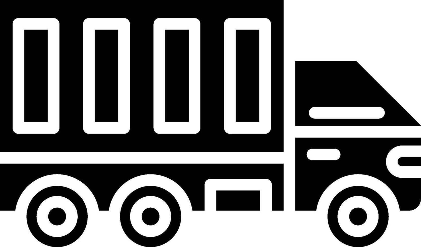 Truck Glyph Icon Design vector