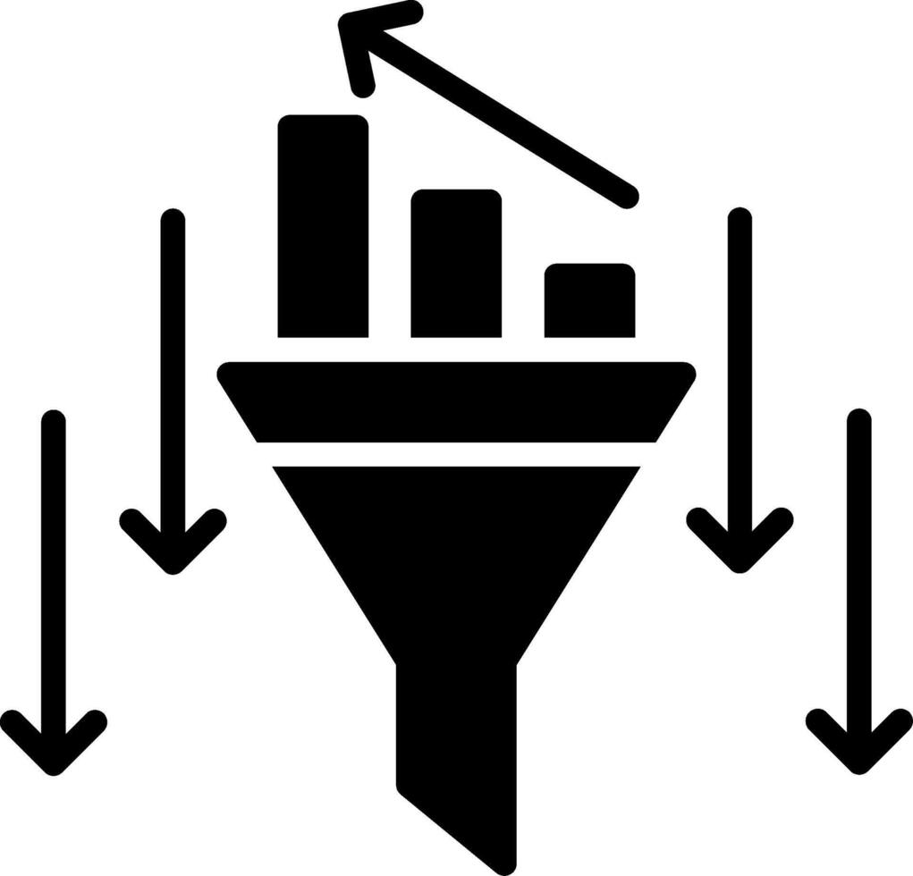 Filtering Glyph Icon Design vector