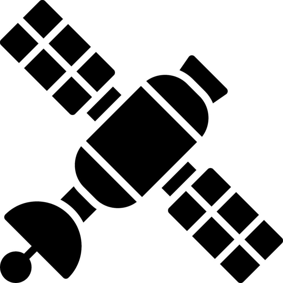 Satelite Glyph Icon Design vector