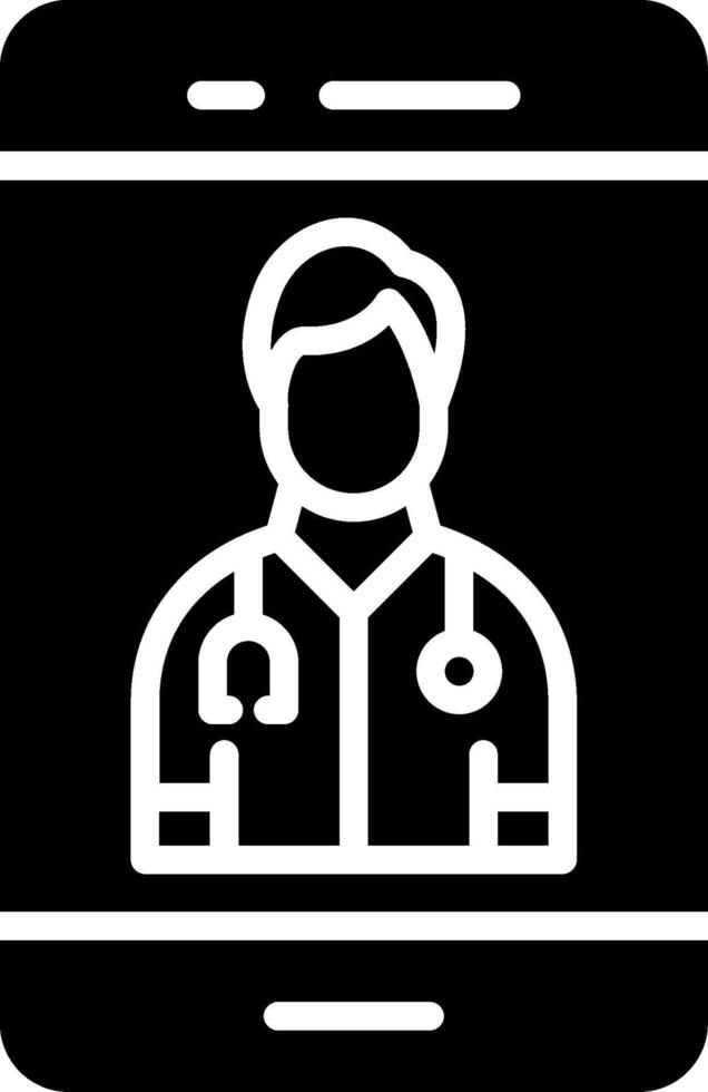 OnGlyph Doctor Glyph Icon Design vector