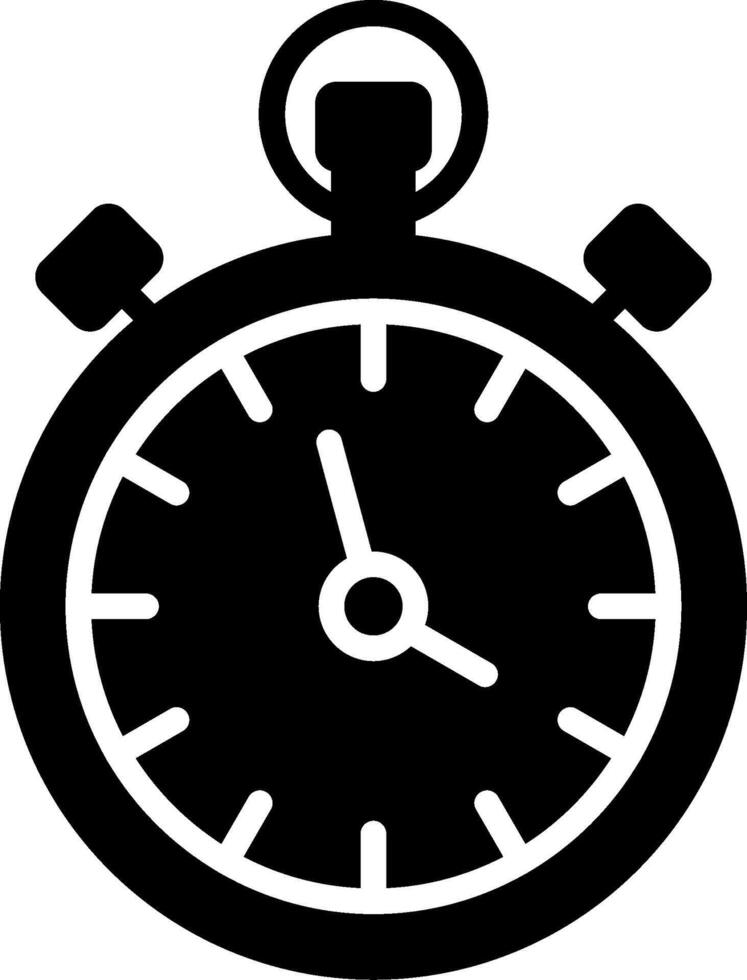 Stopwatch Glyph Icon Design vector