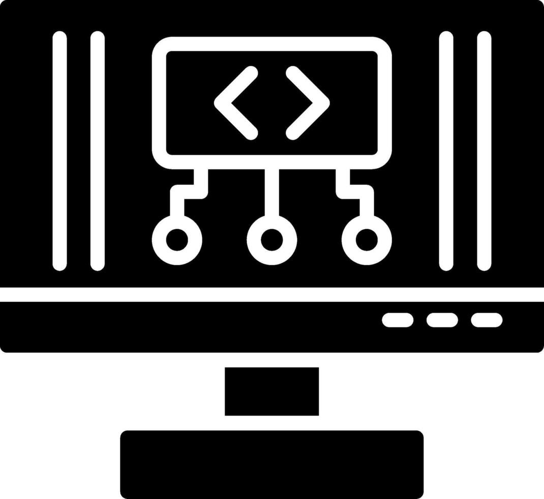 Code Glyph Icon Design vector