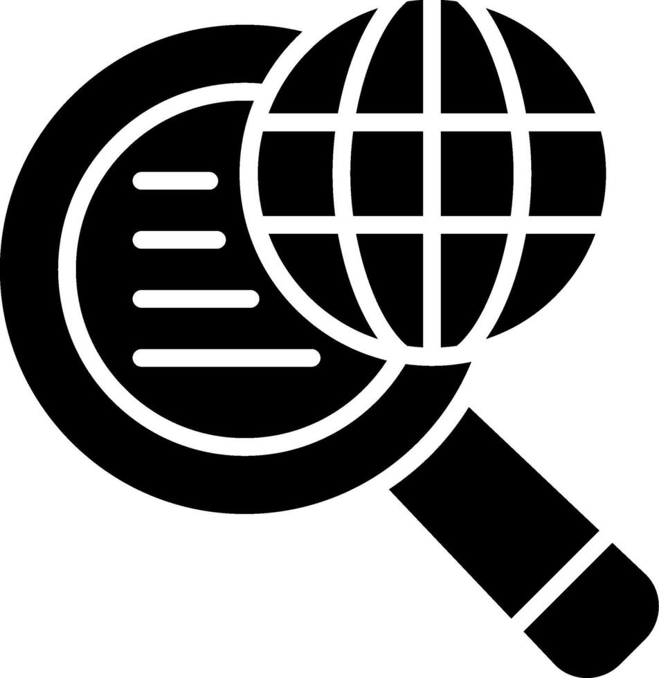 Global Research Glyph Icon Design vector
