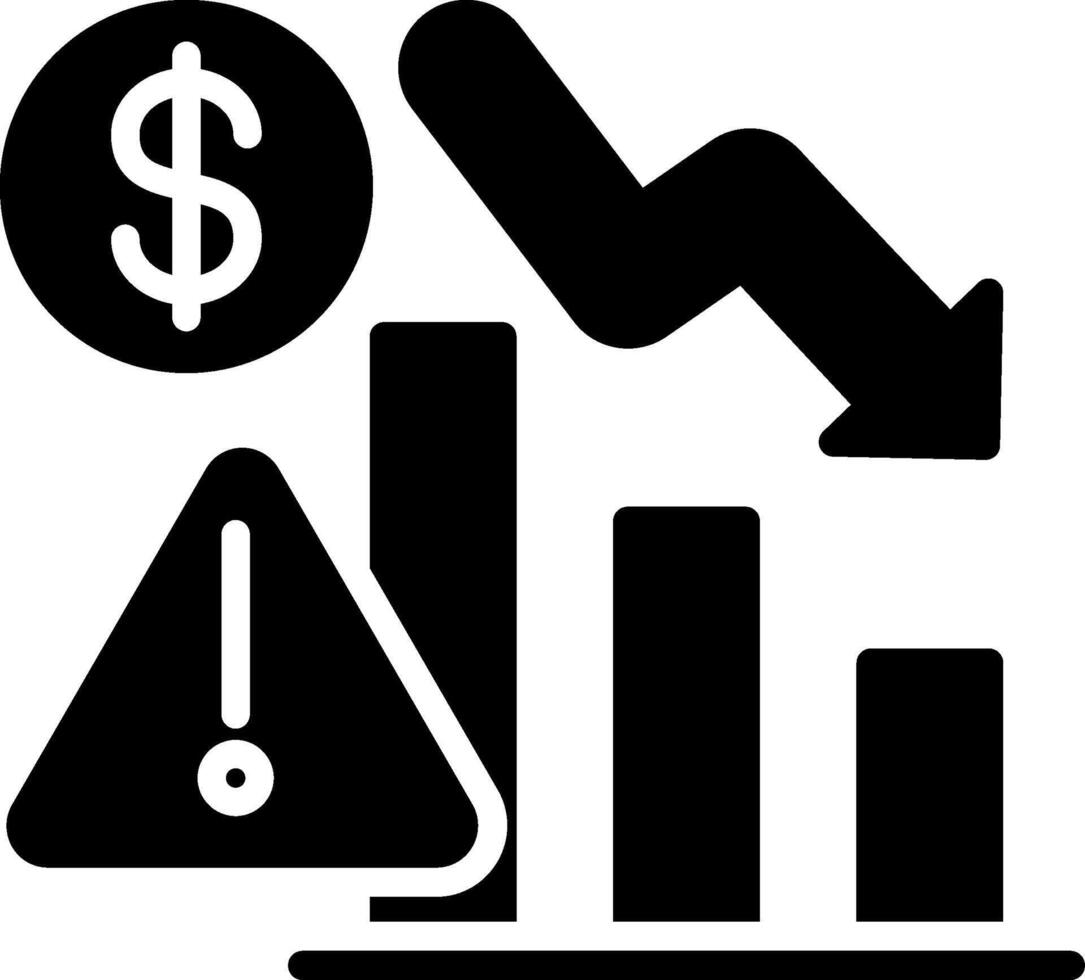 Crisis Glyph Icon Design vector