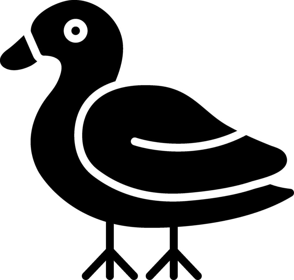 Duck Glyph Icon Design vector