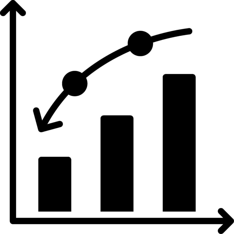 Loss Glyph Icon Design vector