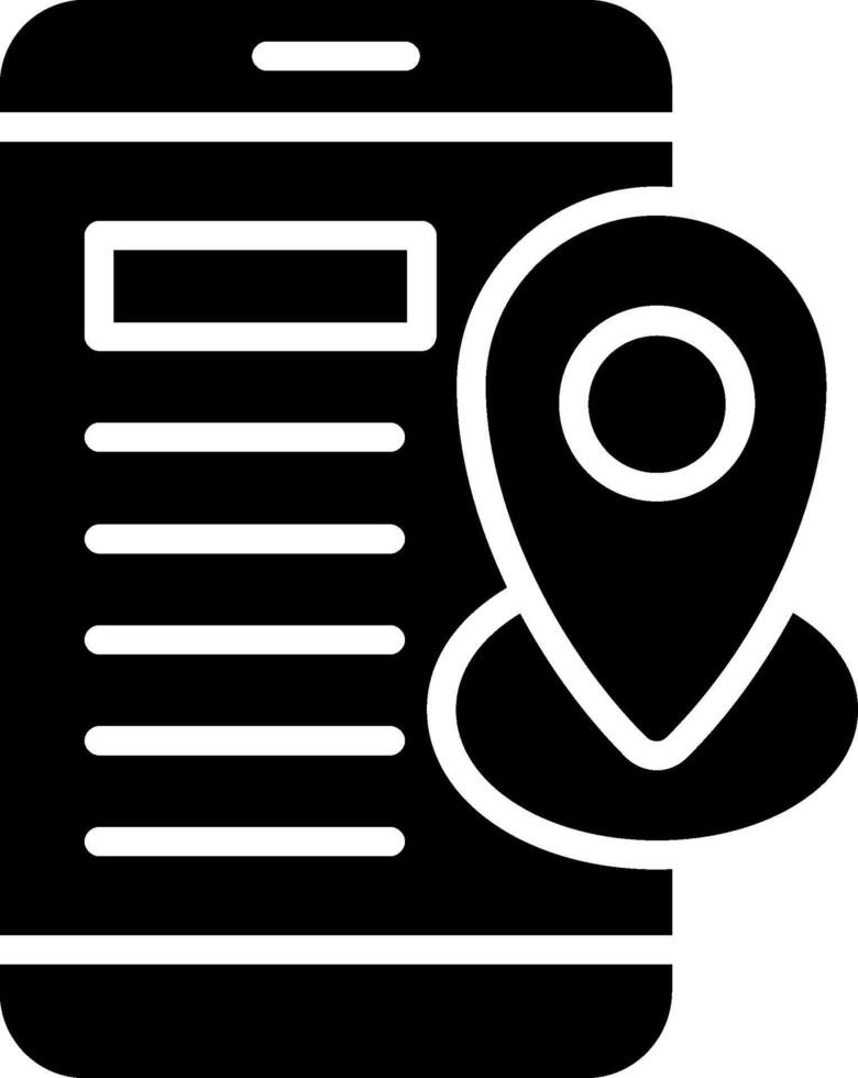 Location Glyph Icon Design vector