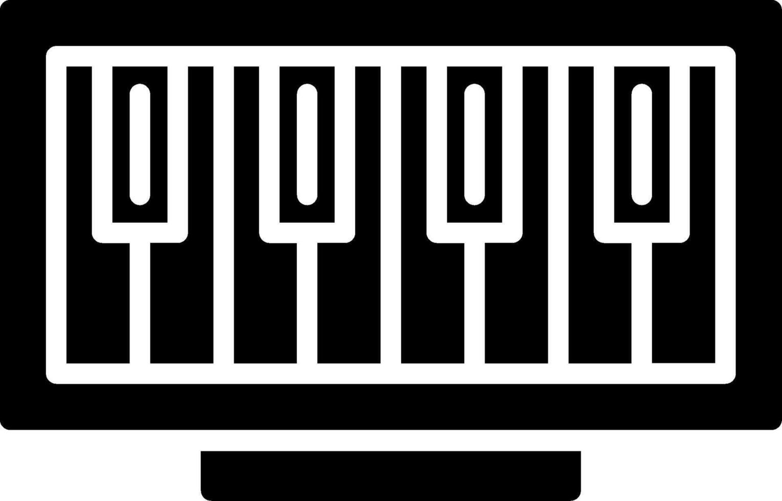 Piano Glyph Icon Design vector