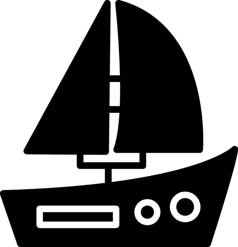 Sailboat Glyph Icon Design vector