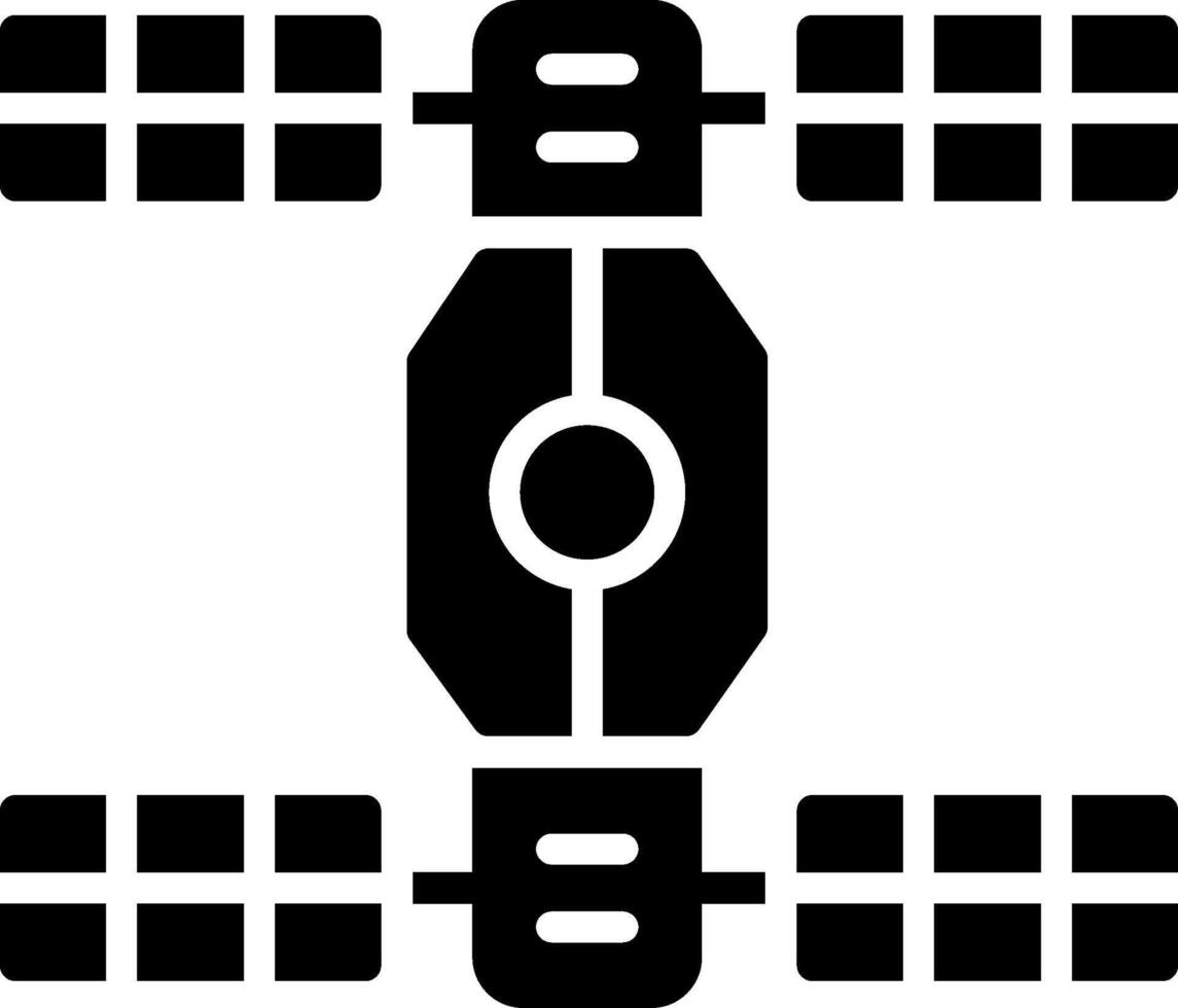 Space Station Glyph Icon Design vector
