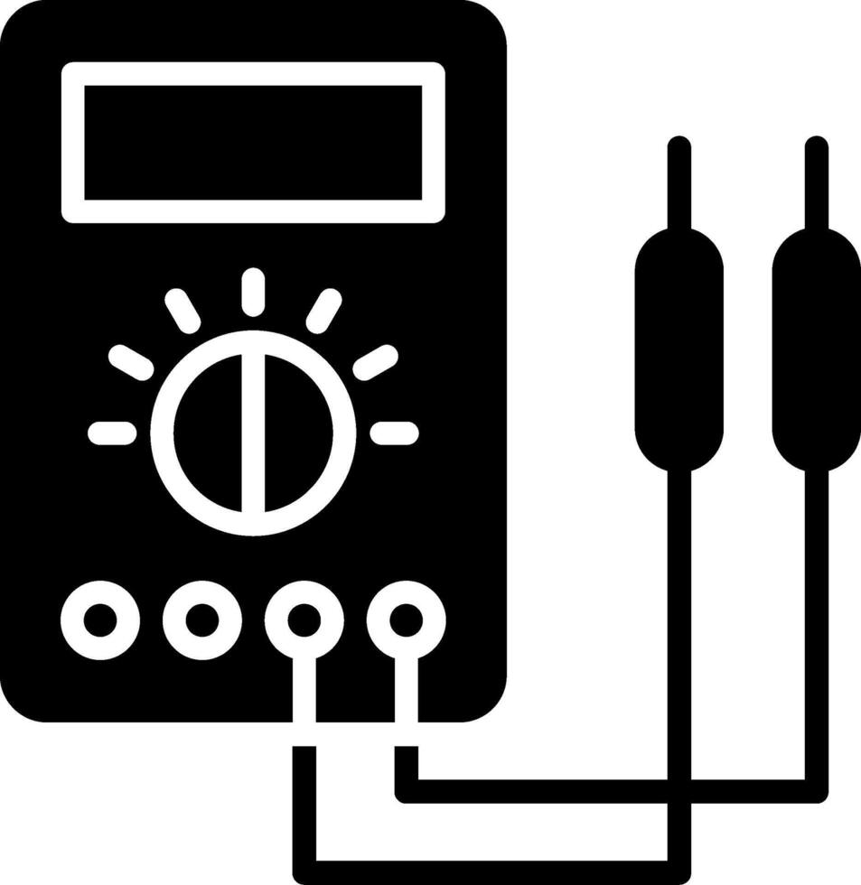 Voltmeter Glyph Icon Design vector