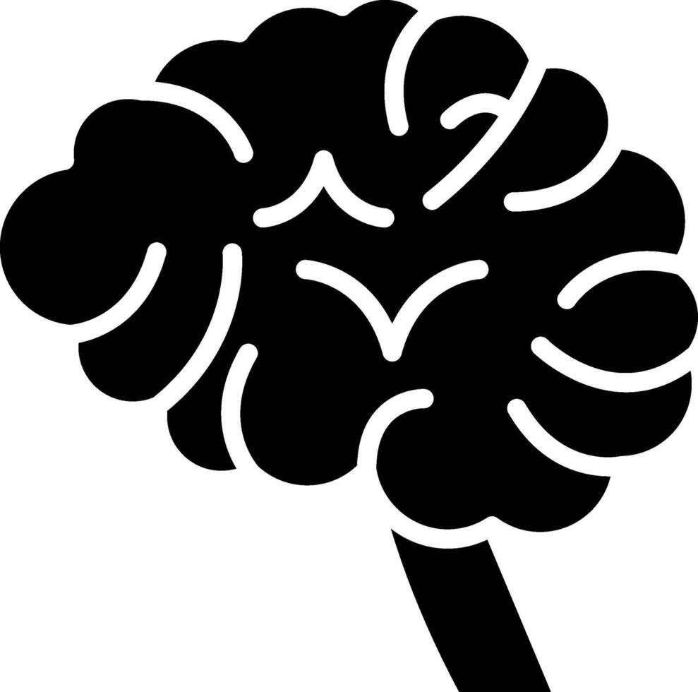 Brain Glyph Icon Design vector
