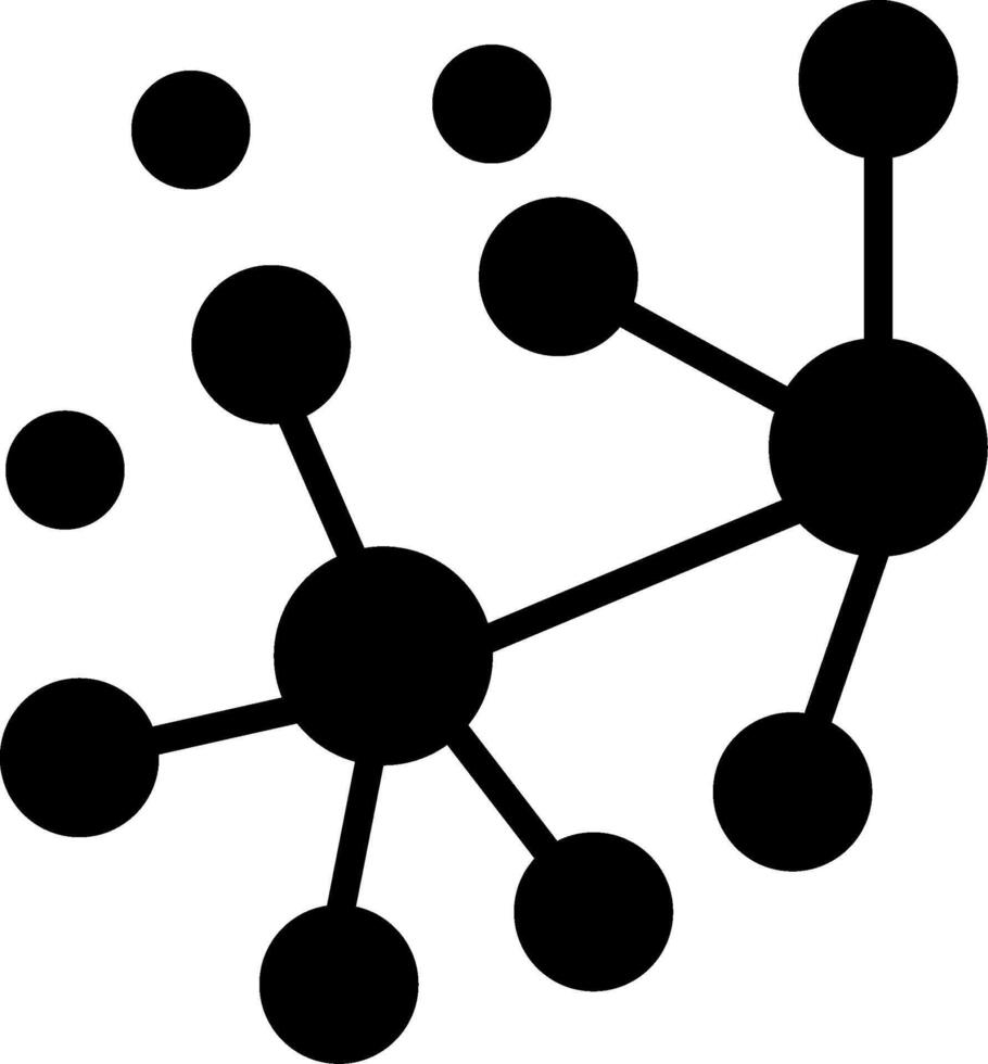 Cluster Glyph Icon Design vector