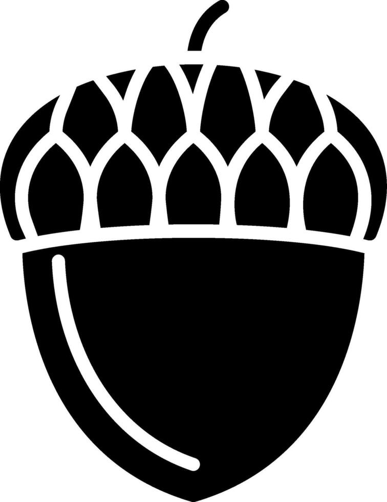 Acorn Glyph Icon Design vector