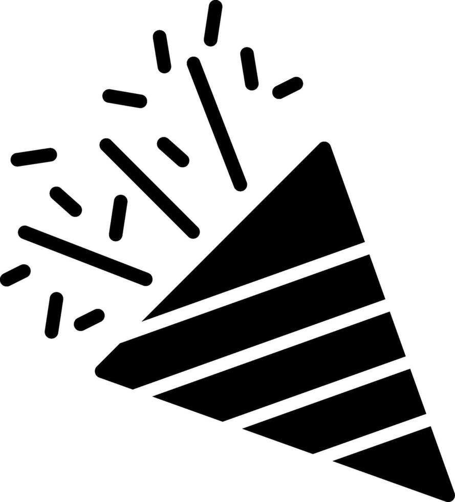 Party Popper Glyph Icon Design vector