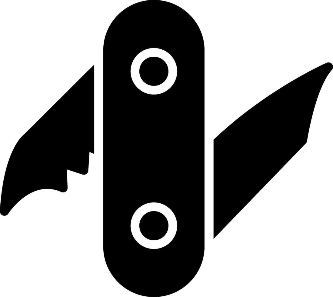 Swiss Army Knife Glyph Icon Design vector