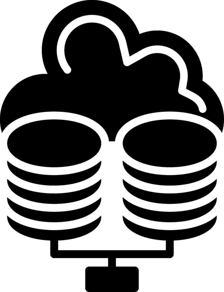 Database Glyph Icon Design vector