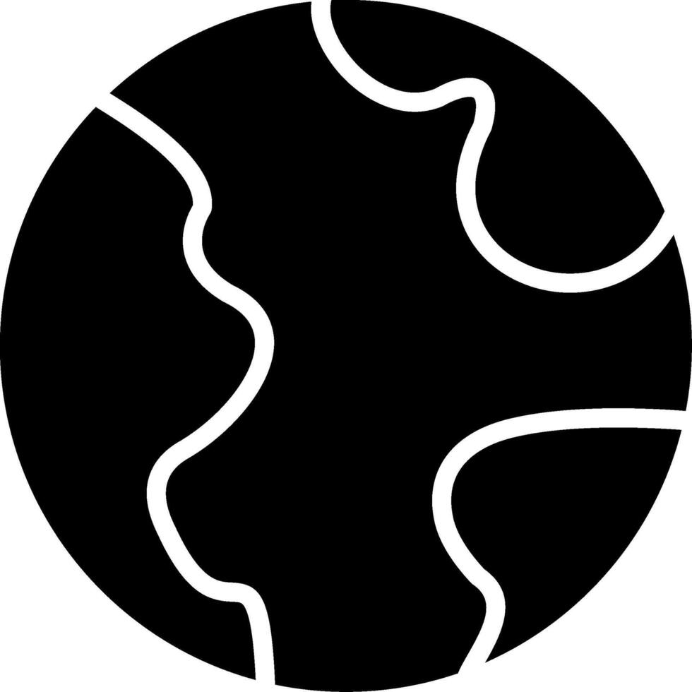 Earth Glyph Icon Design vector
