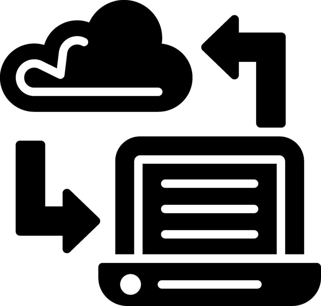 Data Transfer Glyph Icon Design vector